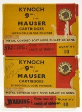 Kynoch 9 MM Mauser Cartridges 245gr. MCSN 20 Rounds - 1 of 3