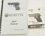 Excellent Beretta Tomcat 32 ACP W/ 3 & 7 Round Magazines + Holster - 11 of 11