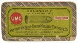 Scarce Sealed! Full Box Remington UMC 38 Long Rim Fire Ammunition - 1 of 6