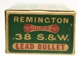 Early 1930's Remington UMC "Dog Bone" Kleanbore Box 38 S&W Ammo - 3 of 7