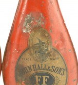 Pair of John Hall & Sons London FF Tin Powder Flasks - 4 of 7