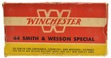 Vintage Winchester 44 S&W Special Lead bullet Full Box 50 Rounds - 1 of 7