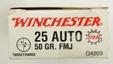 Winchester 25 Auto FMJ Ammo 400 Rnds Target - 2 of 3