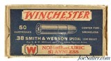 Winchester "1932" Box 38 Smith & Wesson Special Ammo 158 Gr Full Box - 1 of 8