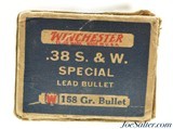 Winchester "1932" Box 38 Smith & Wesson Special Ammo 158 Gr Full Box - 5 of 8