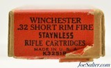 Winchester Staynless 32 Short Rim Fire Full Box Ammunition Excellent - 2 of 5