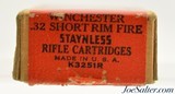 Winchester Staynless 32 Short Rim Fire Full Box Ammunition Excellent - 3 of 5