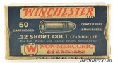 Winchester 32 Short Colt Ammo Staynless Full Box 1920's Colt Webley Tranter - 1 of 7