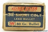 Winchester 32 Short Colt Ammo Staynless Full Box 1920's Colt Webley Tranter - 3 of 7