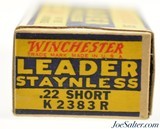 Brick Fresh 1938 Winchester Leader Target 22 Short Ammo Full Box K2383R - 3 of 7