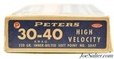 Peters High Velocity 30-40 Krag Ammo Full Box 220 Grain Inner-Belted SP - 5 of 7