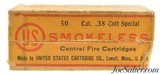 US Cartridge Co. Lowell, Mass Full Box 38 Colt Special 50 Rds Ammunition - 2 of 6