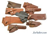 Lot of Assorted Leather Holsters 9 Pieces