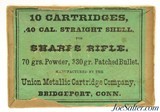 Union Metallic Cartridge Co. 40-70-330 Sharps Straight Ammo Patched Full Box - 1 of 6