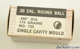 Thompson Center 50 Caliber Bullet Mold 175 Grain Round Ball - 5 of 6