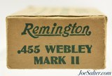 Scarce Full Box Remington UMC 455 Webley, Mark II Ammo 1941 - 3 of 5