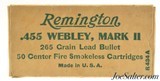 Scarce Full Box Remington UMC 455 Webley, Mark II Ammo 1941 - 1 of 5
