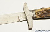 Folding Bowie Knife E.C.W. Stag Grip - 6 of 8