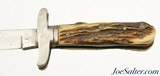 Folding Bowie Knife E.C.W. Stag Grip - 5 of 8