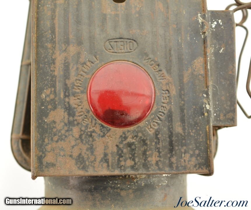 Antique Dietz Roadster Wagon Lantern Red Lens Little Wizard Lamp