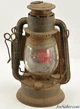 Antique Dietz Roadster Wagon Lantern Red Lens Little Wizard Lamp - 3 of 7