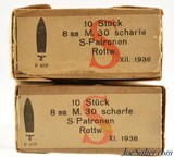 WWII German/Austrian 8mm M30 Ammo Stripper-Clip 20 Rounds - 1 of 5