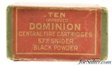 Full Box Dominion 577 Snider Black Powder Ammunition Ten Rounds - 4 of 7