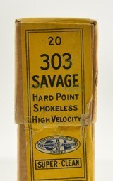 303 Savage Ammo Full Reference Box Dated 1931 C-I-L Dominion Canada - 3 of 6
