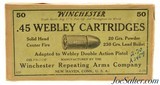 Excellent Scarce Full Box Winchester 45 Webley Ammunition 6/19 Code