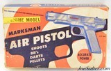 Scarce Marksman BB/Dart/Pellet Air Pistol Morton H. Harris Chrome Boxed - 7 of 8
