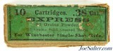Scarce Partial Box Winchester 38-90 Express Single Shot 1885 Rifle Ammo - 3 of 7