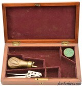 Very Nice Velvet Lined Wood Presentation Box Colt Pocket 1849 Revolver W/Flask & Mold - 1 of 15
