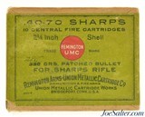 Remington UMC Full Box 40 70 Sharps 2 1/4 Inch Black Powder Ammo Patched Bullet