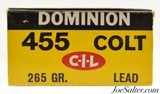 Excellent Collector Box Dominion 455 Colt Ammunition 265 Grain Lead - 4 of 5