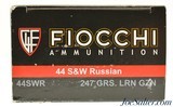 Full Box Fiocchi 44 Russian Ammunition 50 Rounds 247 Grain LRN - 2 of 3