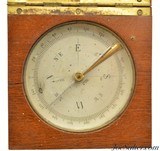 Antique Mahogany French made Pocket Compass - 2 of 8