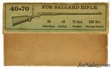 Rare 1890's Picture Box Winchester 40-70 Ballard Rifle Ammo Full Paper - 1 of 8