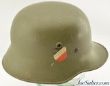 Rare Austrian Model 1916 WW2 German Army Helmet Post-1934 Double Decals - 5 of 10