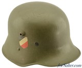 Rare Austrian Model 1916 WW2 German Army Helmet Post-1934 Double Decals - 1 of 10