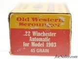 Full Box Old Western Scrounger 22 Automatic RF Ammo Winchester 1903 - 3 of 4