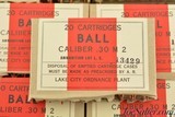 WWII 1943 Ball Caliber .30 M 2 Ammunition Lot L. C. 13429 11 Boxes
