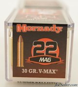 Hornady V-Max 22 Magnum Ammo 30 Grain V-Max 100 Rounds - 2 of 3