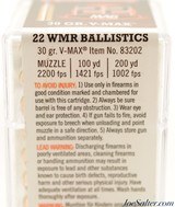 Hornady V-Max 22 Magnum Ammo 30 Grain V-Max 100 Rounds - 3 of 3