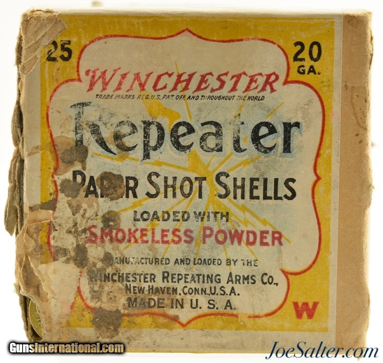 Winchester Paper Shot Shells Box • Antique Advertising