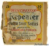 Full 2 Piece Box Winchester Repeater Paper 20 GA 5/8 OZ Ball Slug Ammo - 1 of 7