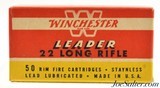 Excellent Brick Fresh 1946 Winchester Leader 22 LR Box AmmoK2388R - 6 of 7
