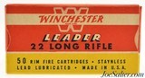 Excellent Brick Fresh 1946 Winchester Leader 22 LR Box AmmoK2388R - 1 of 7