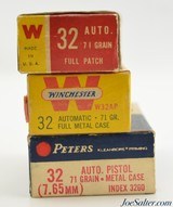 Vintage Lot 32 ACP Ammo Winchester & Peters 119 Rounds - 2 of 2