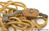 Scarce Antique M. Klein Fence Wire Wood Block & Tackle Puller - 2 of 7