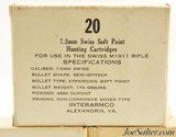Interarmco 7.5mm Swiss SP Hunting Cartridges 60 rnds - 2 of 4